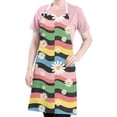 thumbnail image 5 of Pioneer Flower Floral Print Pattern Apron for Women and Men, Cotton Linen Waterproof with Pockets, Adjustable, 33x27 Inch for Kitchen, Gardening, BBQ, Salon, 5 of 6