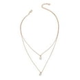 thumbnail image 2 of Jusqu'à 65% de Réduction sur les Colliers SMihono pour Femmes Collier Personnalisé Simple à Feuilles Creuses Multi-Couches Perles Rondes Strass, 2 of 5