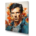 thumbnail image 2 of Designart "Cumberbatch In Cerulean" Celebrity Wall Art Living Room, 2 of 7
