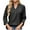 Black 3/4 Sleeve Tops for Women, variant on BSDJILFG Womens 3/4 Sleeve Summer Tops Button Up Dressy Casual Blouse V-Neck Pullover Shirts with Pockets