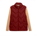 thumbnail image 4 of EOYWHK Puffer Vests for Women Quilted Jacket Sleeveless Full Zipper Stand Collar Cotton Down Outerwear, 4 of 9