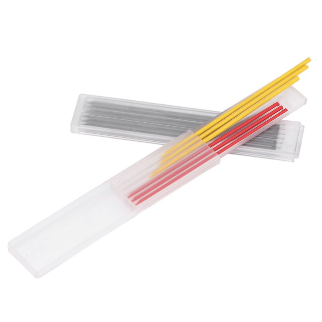 LAFGUR 24Pcs Carpenter Pencil Refill Red Yellow Black Marking Scribing Tool Set Kit For Woodworking,Carpenter Pencil Refill