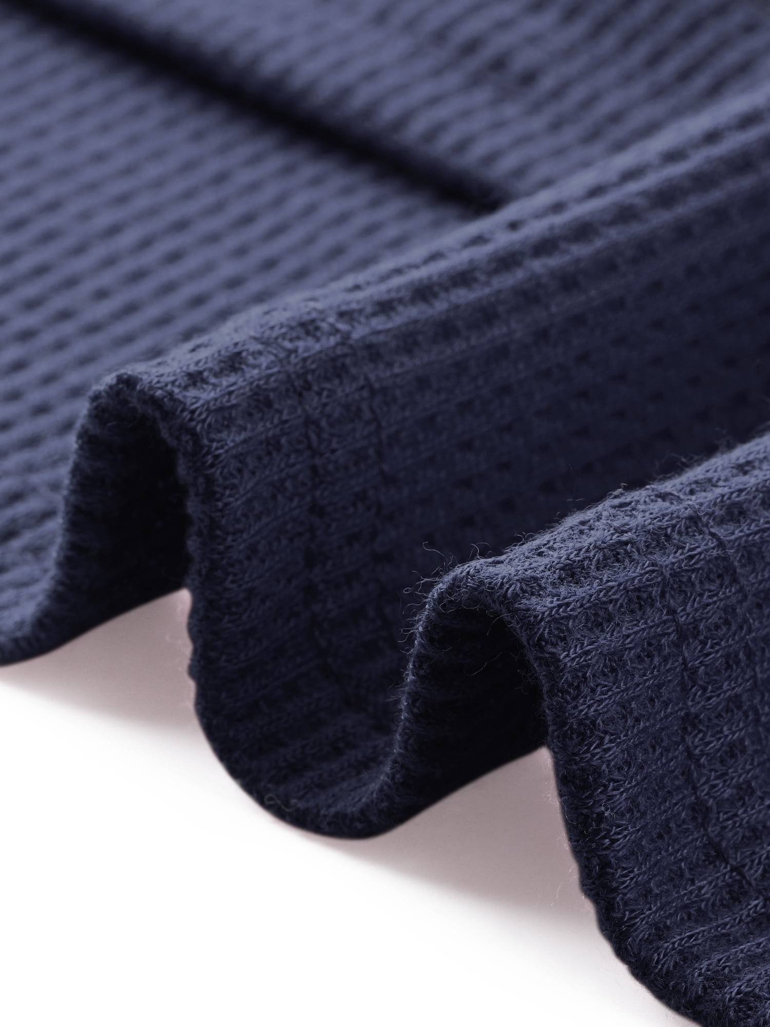 DARING DIVA Women's Plus Size Waffle Knitted V Neck Patchwork Hem Sweater 4X Navy Blue