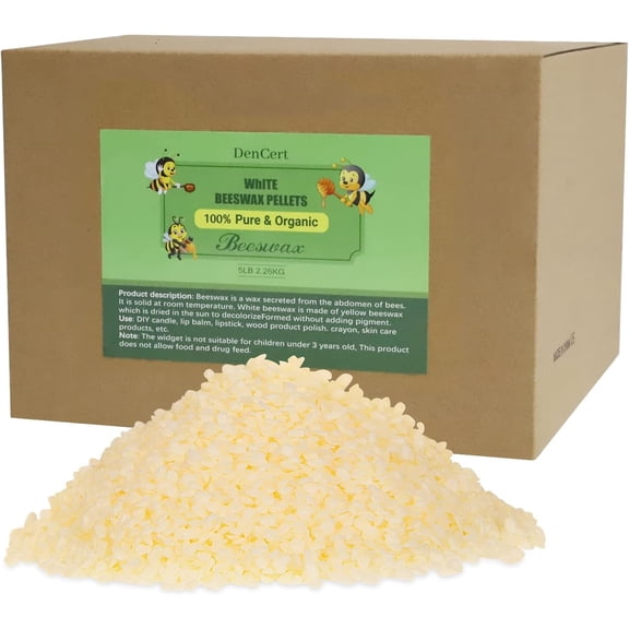 5LB beeswax granules, food grade beeswax, triple filtered beeswax granules, perfect for DIY projects, soap making supplies, for candle making, can be used as gifts