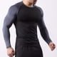 thumbnail image 1 of Blusas y camisas de manga larga con cuello redondo para hombre, estilo casual, a juego, para correr, fitness, de poliéster., 1 of 6