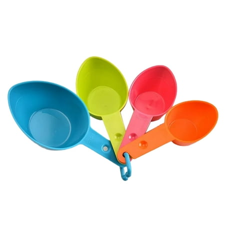 

Gwong 1 Set Measuring Spoons Easy to Clean Stackable Plastic Baking Cooking Weighing Scoops Cups for Kitchen