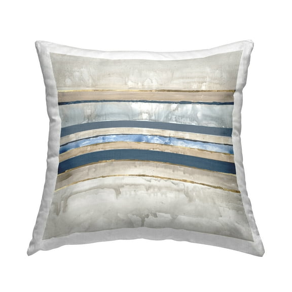 Stupell Industries Nautical Tone Stripes Decorative Printed Throw Pillow Design by Lera.