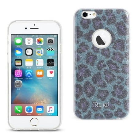 Glitter Leopard - REIKO IPHONE 6/ 6S SHINE GLITTER SHIMMER LEOPARD HYBRID CASE IN BLUE