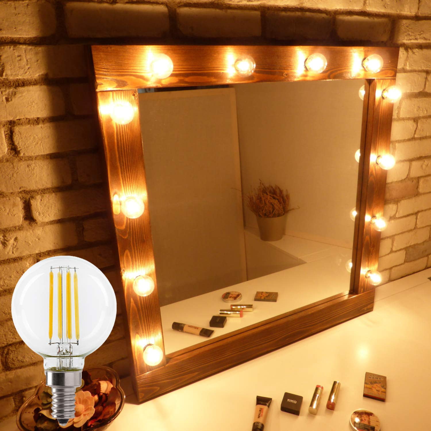 Xtricity G16.5 LED Clear Globe Filament Light Bulb, 5.5W (50W Eqv), E12 Candelabra, 3000K (6 Pack)