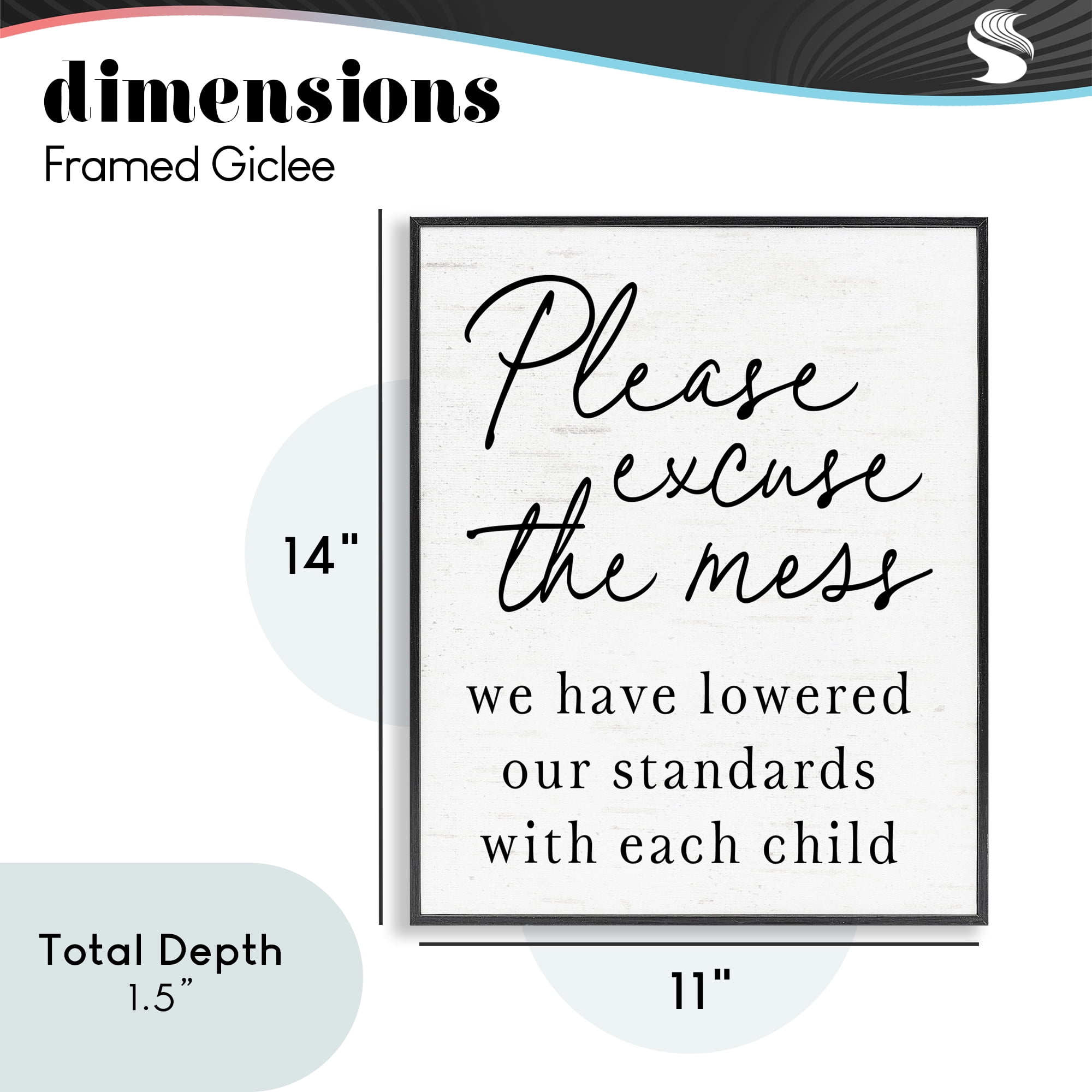 Lowered Stand With Each Child Black Framed Giclee Art, design by Lettered and Lined