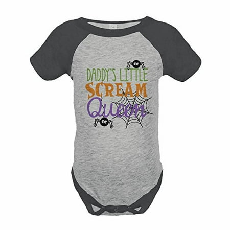 

7 ate 9 Apparel Kids Scream Queen Halloween Raglan Onepiece Grey