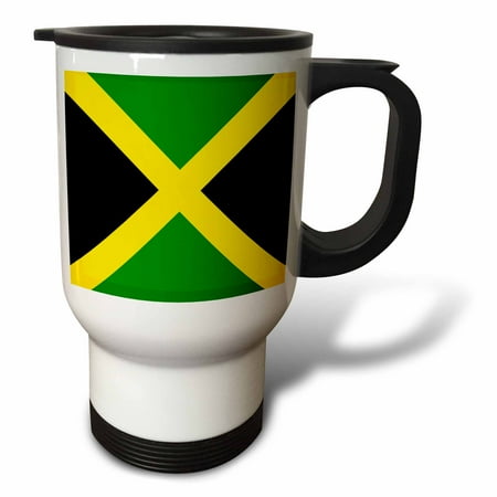 

3dRose Jamaican flag Travel Mug 14oz Stainless Steel