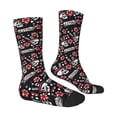 thumbnail image 3 of Uemuo Vintage Skull Casino Pattern Women's Crew Socks, Soft Durable Breathable Moisture-Wicking with Odor Control Cotton socks, 3 of 9