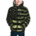 thumbnail image 5 of Kll Unisex Kids Boys Girls Hooded Pocket Pullover Hoodies-American Flag Camo, 5 of 9