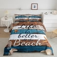 thumbnail image 2 of Manfei Lake House Bedding Sets Twin with Comforter, Beach Seashell Comforter Sets Twin Size, Lodge Cabin Reversible Down Comforter, Ultra Soft Bedroom Decoration, 2 Pieces, 2 of 8
