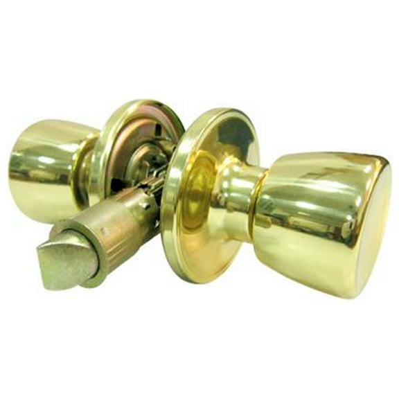 TruGuard TS730B-MH Tulip-Style Knob Mobile Home Passage Lockset, Polished Brass - Quantity 6