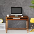 thumbnail image 3 of Folding Desk with Pull-Out & USB Port-Warm Brown, 3 of 10