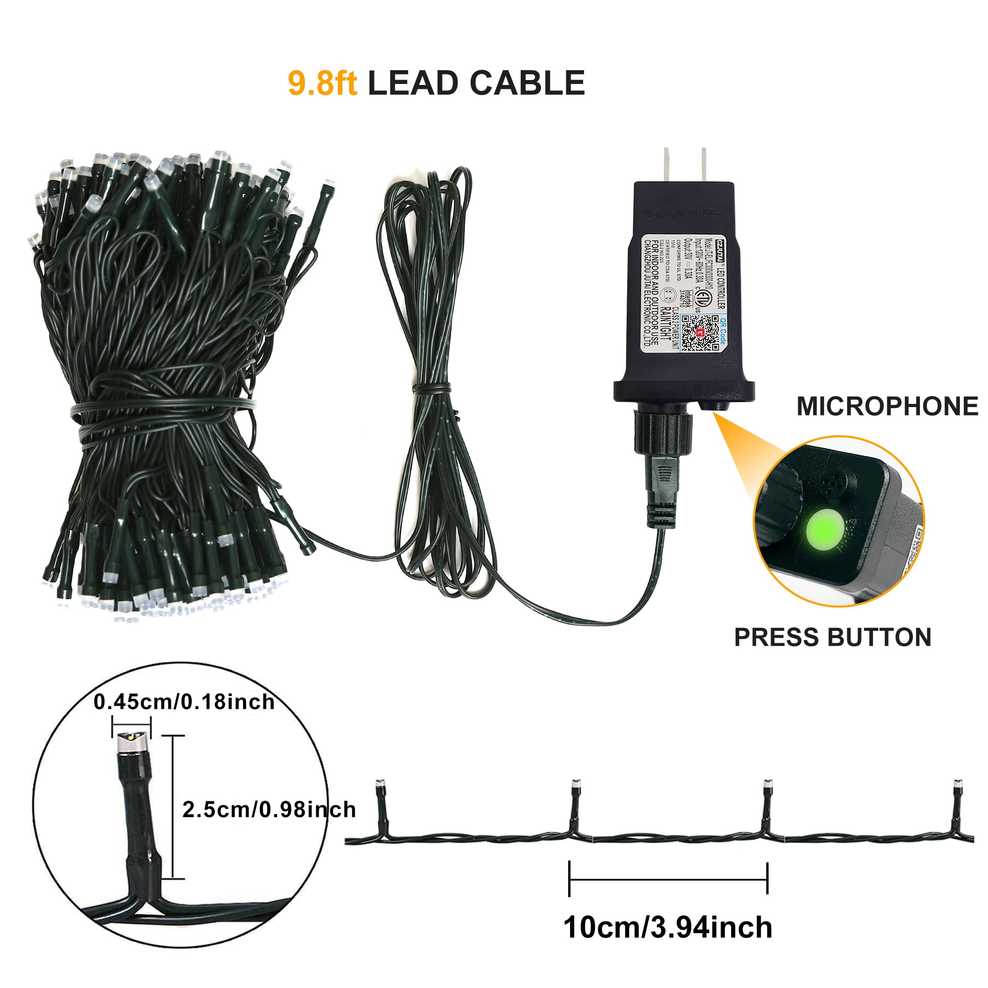 Smart Christmas Lights - 75FT 200 RGB LED String Lights Color Changing by App,Works with Google Home,Music Sync,Timer,Dimmable for Xmas Tree Home Party