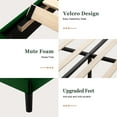 thumbnail image 5 of Amolife Full Size Upholstered Platform Bed Frame with Adjustable Velvet Headboard, Green, 5 of 10