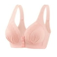 thumbnail image 6 of CFLVAEK 6 Pack Women's Nursing Maternity Bras Plus Size Front Closure Bra for Pregnancy Ultra Comfort Wireless Seamless Bras Lightly Full Figure Everyday Bralette Pink XL, 6 of 6