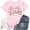 Pink, variant on Women's Casual Basic Ops Spring Cute Short Sleeve Tops Crew Neck It's My Birthday Print Y2K T Shirts