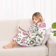 thumbnail image 4 of Pioneer Flower Floral Print Pattern Blanket Hoodies for Kids 6-13YR Oversize Wearable Blanket Hoodies for Boys Girls Teens, 4 of 7