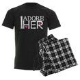 thumbnail image 6 of CafePress - Mens I Adore Her Matching Couples Pajamas - Men's Dark Loose Fit Cotton Pajama Set, 6 of 7