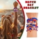 thumbnail image 1 of Pulsera apilable con dije de aficionado al fútbol, joyería deportiva, plegable y ajustable, con marco de metal, ideal para el día del partido, regalo para mamás de fútbol, estilo bohemio, 1 of 9