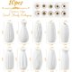 thumbnail image 2 of Jarrón de cerámica blanco juego de 10 jarrones para flores y zacate de Pampa, centros de mesa boho para decoración del hogar y fiesta, jarrones blancos, decoración del hogar, jarrones, 2 of 4