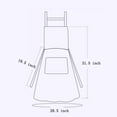 thumbnail image 2 of Nebesheii Cotton  Gray Stripes Adjustable Bib Soft Vest Apron(Gray, 2 of 6