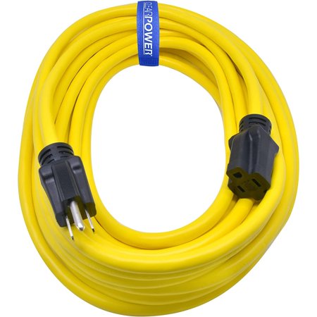 

SEYATPOOL 50 ft 12/3 SJTW Heavy Duty Outdoor Extension Cord Water Weather & Kink Resistant Flame Retardant Yellow 3 Prong Grounded Plug CP10145