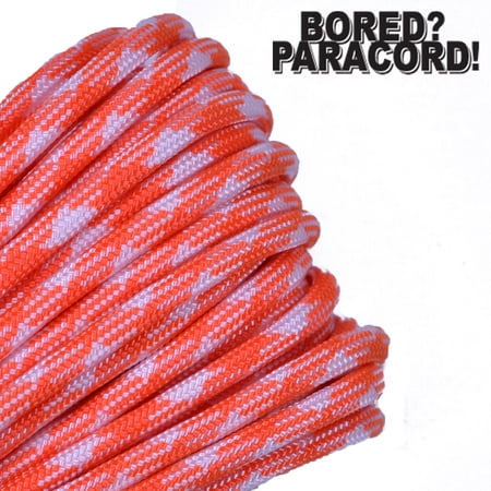 Bored Paracord Brand 550 lb Type III Paracord - Creamsicle 50 Feet