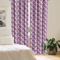 thumbnail image 2 of Ambesonne Fashion Curtains, Glitch Brush Strokes Art, Pair of 28"x95", Pale Fuchsia Green and Grey, 2 of 5