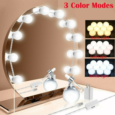 Vanity Lights For Mirror 10led, Lighted Makeup Vanity Mirror Canada