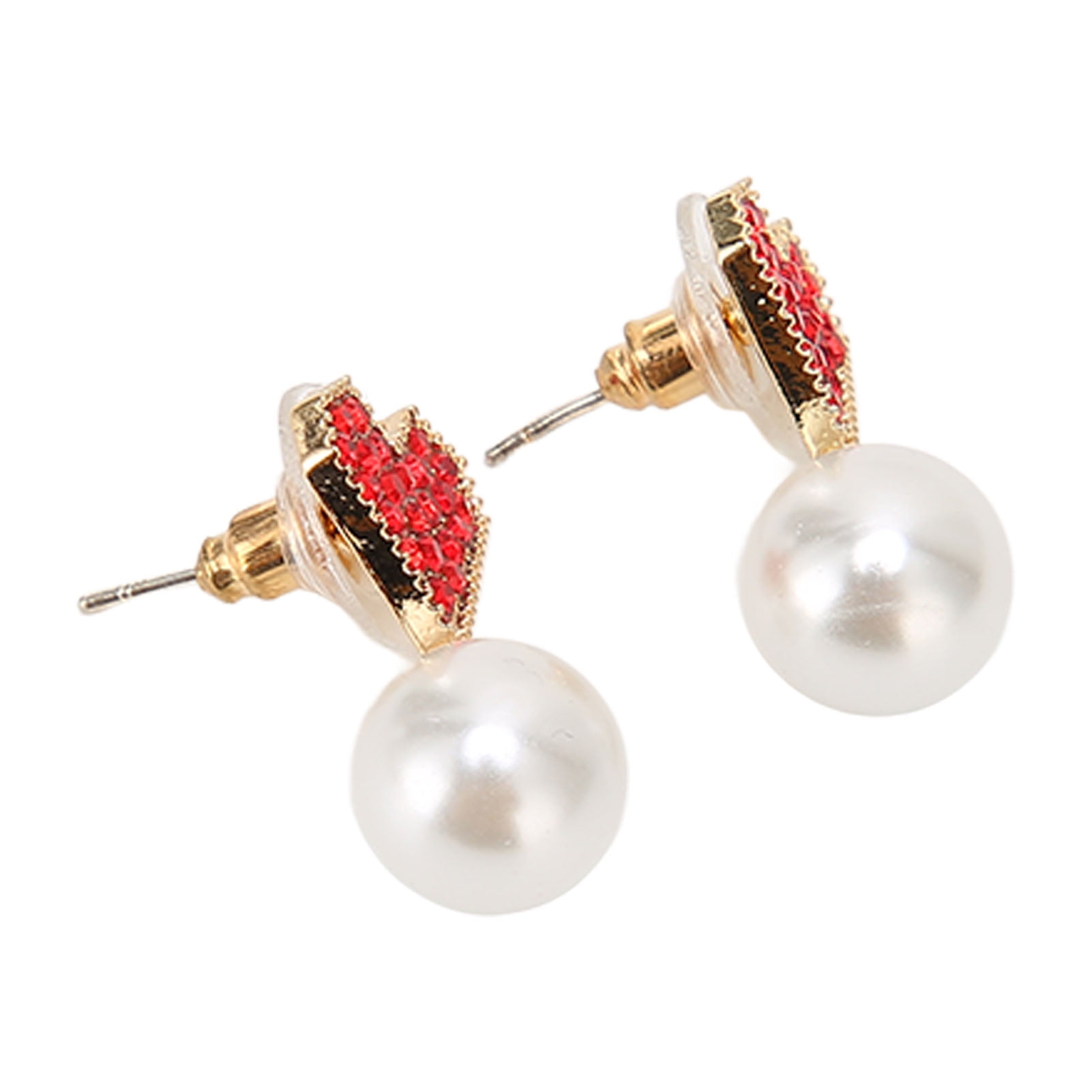 Heart shaped pearl earrings best sale
