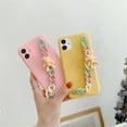 thumbnail image 3 of Samsung Cute Candy Wristband Butter Bear Bracelet Phone Case， Purple, S8, 3 of 8