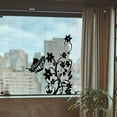 thumbnail image 5 of Set of 2 wall decals, butterflies and flowers, wall stickers, black, self-adhesive wall decals, wall decoration for bedroom, living room, 5 of 5