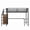 Wood, variant on URTR Full Size Metal Loft Bed with L-shaped Desk and USB, Heavy Duty Loft Bed with Wardrobe, Adjustable Shelf and Stairs, High Full Loft Bed with LED and Guardrails for Bedroom, Black