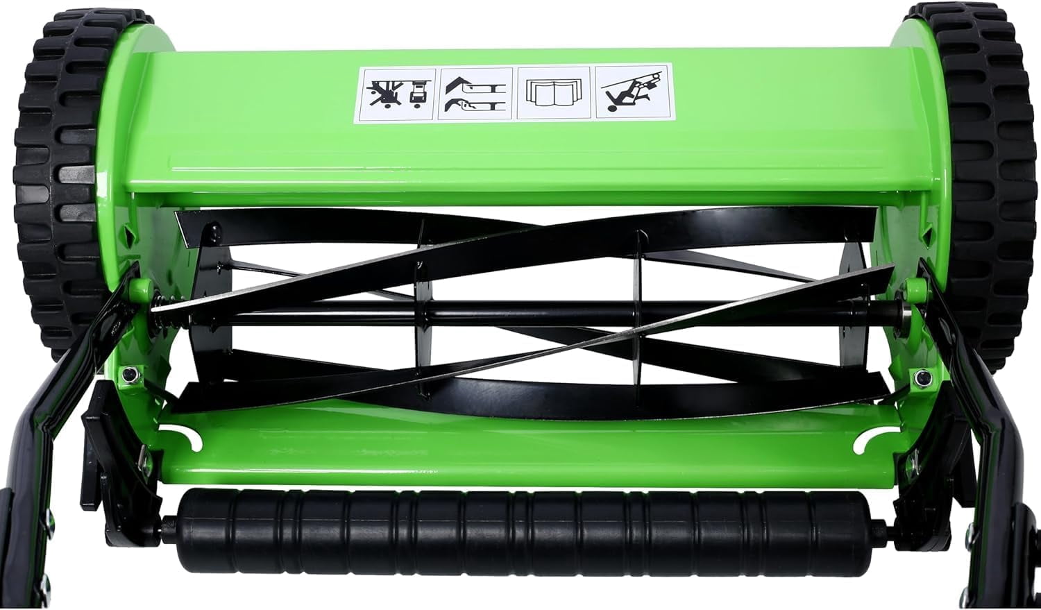 Elleree 14 inch 5-Blade Manual Push Reel Lawn Mower with Grass Catcher & Adjustable Cutting Height for Courtyards Yard & Garden Grass Cutting