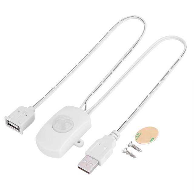 Sensor Infrarrojo Del Cuerpo Humano 4A Dc 5-24V Pir Sensor De Movimiento Infrarrojo Detector Interruptor Automático Tira De Led Interfaz Usb Blanco Sweethay EL007630-00