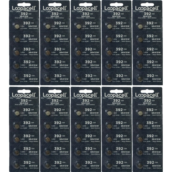 LOOPACELL 50 Watch Battery 1.55V Batteries 392 SR41W