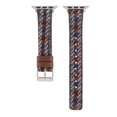 thumbnail image 2 of Watch Strap For Apple Watch Series 10 42mm 9 8 7 41mm SE 6 5 4 40mm 3 2 1 38mm Grid Leather Wool Wat, 2 of 4