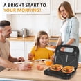 thumbnail image 6 of Superjoe Waffle Iron, Panini Press Grill and Sandwich Maker Set, 3 in 1 Electric Sandwich Press with Removable Non-Stick Plates, Indicator Lights & Cool Touch Handle 750W, 6 of 6