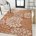 thumbnail image 4 of JONATHAN Y SANTA MONICA 4 x 6 Area Rug, Zinnia Floral Textured Weave - Orange/Cream, SMB110E-4, 4 of 9