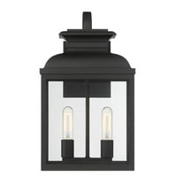 Designers Fountain Milton 2 Light Black Outdoor Wall Lantern, D262M-11EW-BK