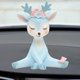 thumbnail image 3 of Estatua de ciervo nórdico, estatuilla de animales, decoración para tartas, coche, TV, gabinete, oficina, decoración para fiestas, manualidades, E azul Macarena Figuras de ciervos, 3 of 8