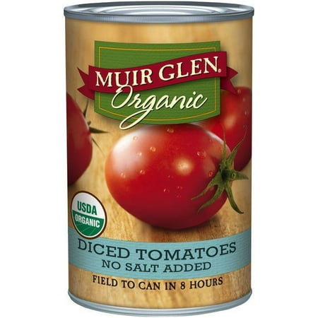 - Muir Glen Organic Diced Tomatoes No Salt Added 14.5 Oz (Pack of 12)