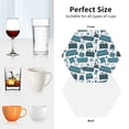 thumbnail image 6 of Yiaed Modern Furniture Print Leather Coasters for Drinks - Cup Coasters Coffee Table Kitchen Table Bar, Home & Office Gifts Handmade Drink Coasters-Hexagon, 6 of 6