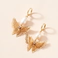 thumbnail image 3 of LILELIS Network Red Metal Irregular Shaped Beads Geometric Earrings Ladies Back Dangle Earrings Whole Ear Earrings, 3 of 6