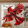 thumbnail image 4 of Red Cardinal Stained Glass Window Hanging,Cardinal Decor Handmade Art Craft Hanging Ornament for Window,Bird Suncatcher Home Decoration Memorial Gifts, 4 of 6